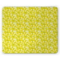 thumbnail image 1 of Floral Mouse Pad, Illustration of Wildlife Garden Meadow Summer Flowers with Leaves, Rectangle Non-Slip Rubber Mousepad, Pale Earth Yellow White, by Ambesonne, 1 of 2