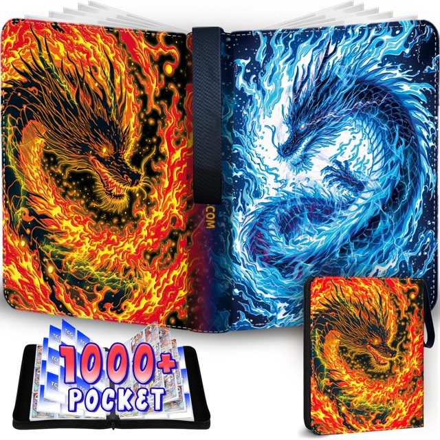 Carpeta para cartas MYTCG con capacidad de 1008 cartas, impermeable, de 9 bolsillos