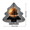 thumbnail image 3 of Stylish Metal Hanging Christmas Tree Wind Spinner - Modern Geometric Design with Warm Glow Perfect for Yard & Garden Decor, 3 of 7