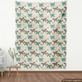 thumbnail image 3 of Ambesonne Blue and Pink Fabric by the Yard Upholstery, Vintage Butterflies, 3 Yards, Eggshell Multicolor, 3 of 4