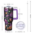 thumbnail image 2 of Halloween Gift 40oz Spooky Pumpkin Coffee Travel Tumbler with Handle and Straw Lid – Insulated Cup, 2 of 5