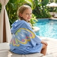 thumbnail image 6 of Grblisyd Girls' Butterfly Swim Cover Up Hooded Terry Zip-Up Bathing Towel Suit Wrap with Pockets for Kids 10-12 Y, 6 of 6