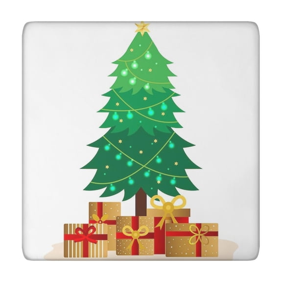 Ultimate Party Tablecloth for Christmas, 34x34 Square with Elasticized Fabric, Ensures a Wrinkle-Free Cover That is Both Decorative and Protective for Surfaces