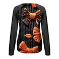 thumbnail image 5 of Raeneomay Long Sleeve Shirts for Women Fall and Winter Halloween Print Casual Long Sleeved Round Neck Hooded SweatShirt Tops Blouse, 5 of 5