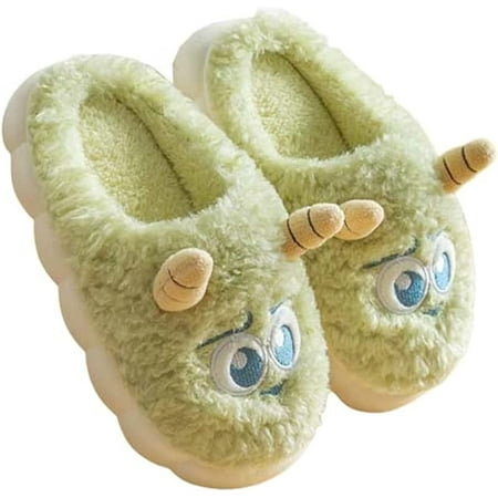 

CoCopeaunt Women Men Cute Alfin Angle Chic Little Monster Fluffy Slippers Soft Memory Foam Warm House Shoes Indoor