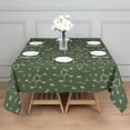 thumbnail image 3 of Math Equations Molecule Icons Green Pattern Square Tablecloth,Waterproof Square Table Cover,Wipeable Spillproof Washable Table Cover for Home Kitchen Party Decor 42"X42"(107x107cm), 3 of 6