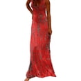 thumbnail image 1 of WTXUE Robes pour Femmes 2024, Robe d'Été et d'Automne pour Dames à Imprimés Multiples, Robe de Fête et de Mariage pour Groupe, Robe Dos Nu, Robes Rouges pour Femmes, Rouge TG, 1 of 5