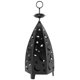 thumbnail image 1 of Candelero con forma de luna y estrella tallada clásica, candelabro de hierro, adorno para el hogar (negro), 1 of 8