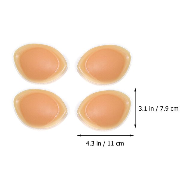 2 Pairs Removable Bra Pads Inserts Silicone Bra Inserts Sports Bra Pads