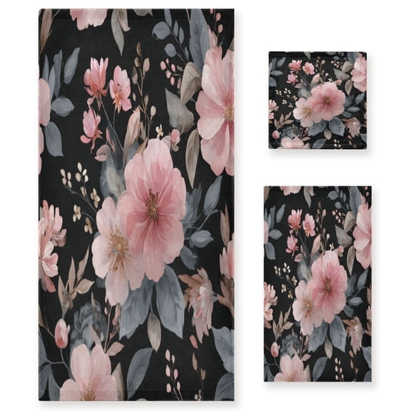 Three-Piece Towel Set Face Towel Towel Set Hand Towel Bath Towel Cotton Bath Towels Bath Towel Sets Hand Bath Towels Rose Pink
