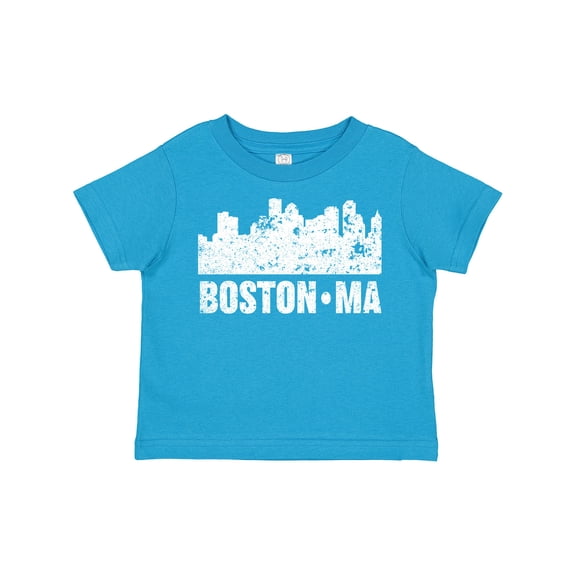 Inktastic Boston Massachusetts City Skyline with Grunge Boys or Girls Toddler T-Shirt