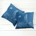 thumbnail image 2 of Ambesonne Blue Throw Pillow Cover 2 Pack, Sail Boat Ship, 20", Violet Blue, 2 of 6