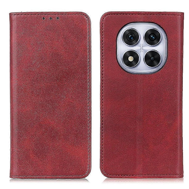 For Xiaomi Redmi Note 14 Pro 5G Poco X7 5G Case Split Leather Flip Wallet Phone Cover - Coffee
