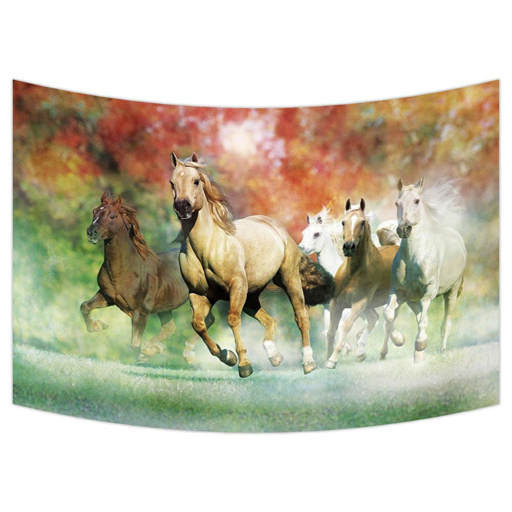 ZKGK Running Horse Tapestry Wall Hanging Wall Decor Art for Living Room