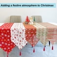 thumbnail image 4 of 2 suministros de decoración navideña, banderas de mesa impresas de lino, adornos de decoración de mesa, manteles individuales, 4 of 5