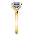 thumbnail image 6 of AoneJewelry 1.40 Carat Oval Shape Tanzanite & Diamond Gemstone Ring In 10K Yellow Gold, 6 of 6