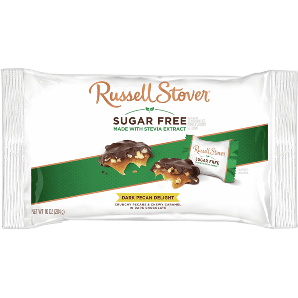 Russell Stover Sugar Free Dark Chocolate Pecan Delight Laydown Bag 10 Oz Walmart Com Walmart Com
