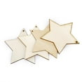 thumbnail image 2 of EHJRE 25Pcs 8cm Natural Wooden Star Shape Wood Pieces DIY Craft Woodwork Embellishment, 2 of 9