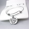 thumbnail image 2 of Xihbxyly Pulsera Inspiradora de Acero Inoxidable con Letras Galvanizadas, 2 of 2