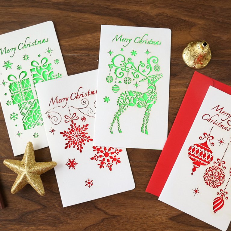 Yesbay 1 Set Christmas Themed Gift Tags Foldable Paper Present