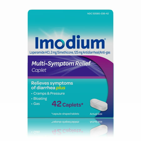 Imodium Multi-Symptom Gas & Diarrhea Relief Caplets, 42