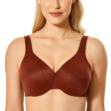 

DELIMIRA Women s Plus Size Minimizer Bra Unlined Underwire Full Coverage