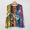 thumbnail image 5 of Power Rangers Women’s Pajama Top 3D Digital Print Sleepwear Trendy Crewneck Pullovers Long Sleeve Shirts XS, 5 of 8