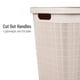 thumbnail image 4 of Cesta para ropa Mind Reader, 60 L, delgada, con tapa de plástico, color marfil, 4 of 7