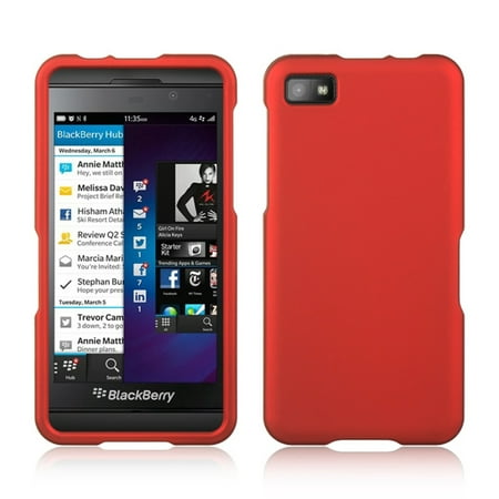 BlackBerry Z10 Case, by Insten Rubberized Hard Snap-in Case Cover For BlackBerry