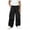Black, variant on StSilkitty Baggy Cargo Pants for Boys Girls Solid Color High Waisted Elastic Drawstring Wide Leg Hiking Pants with Pockets
