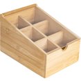 thumbnail image 1 of Bolsa de té Soporte de bambú Contenedor de dulces para el hogar Cesta con compartimiento de café instantáneo HOMEMAXS HaoMX115566179, 1 of 7