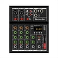 thumbnail image 5 of -A4 Consola de DJ Digital Portátil Profesional con Mezclador USB Border Mezclador de Audio de 4 Canales para Canto en Negro, 5 of 5