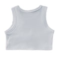 thumbnail image 3 of CCRFTGI Tank Tops for Kids Girls 8-10 Athletic Ribbed Casual Seamless Vest Crop Trendy Racerback Dance Top Light Blue 1-2 Years, 3 of 4
