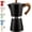 Black, variant on Stovetop Espresso Maker Moka Pot, Cuban Coffee Maker Stove coffee maker Moka Italian Espresso Greca Coffee Maker Brewer Percolator, 12 Espresso Cups, 20 oz - Black