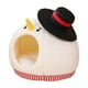 thumbnail image 2 of Decoraciones navideñas, adornos navideños, arena para gatos y casa semicerrada para gatos de invierno para todas las estaciones, linda casa para gatos con diseño de muñeco de nieve navideño, suministr, 2 of 6