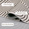 thumbnail image 7 of FairOnly 8'x10'Geometric Area Rug Washable Ultra Thin Non-Slip Pet Friendly Modern Striped Rug for Living Room Bedroom Kitchen，Light Camel, 7 of 7