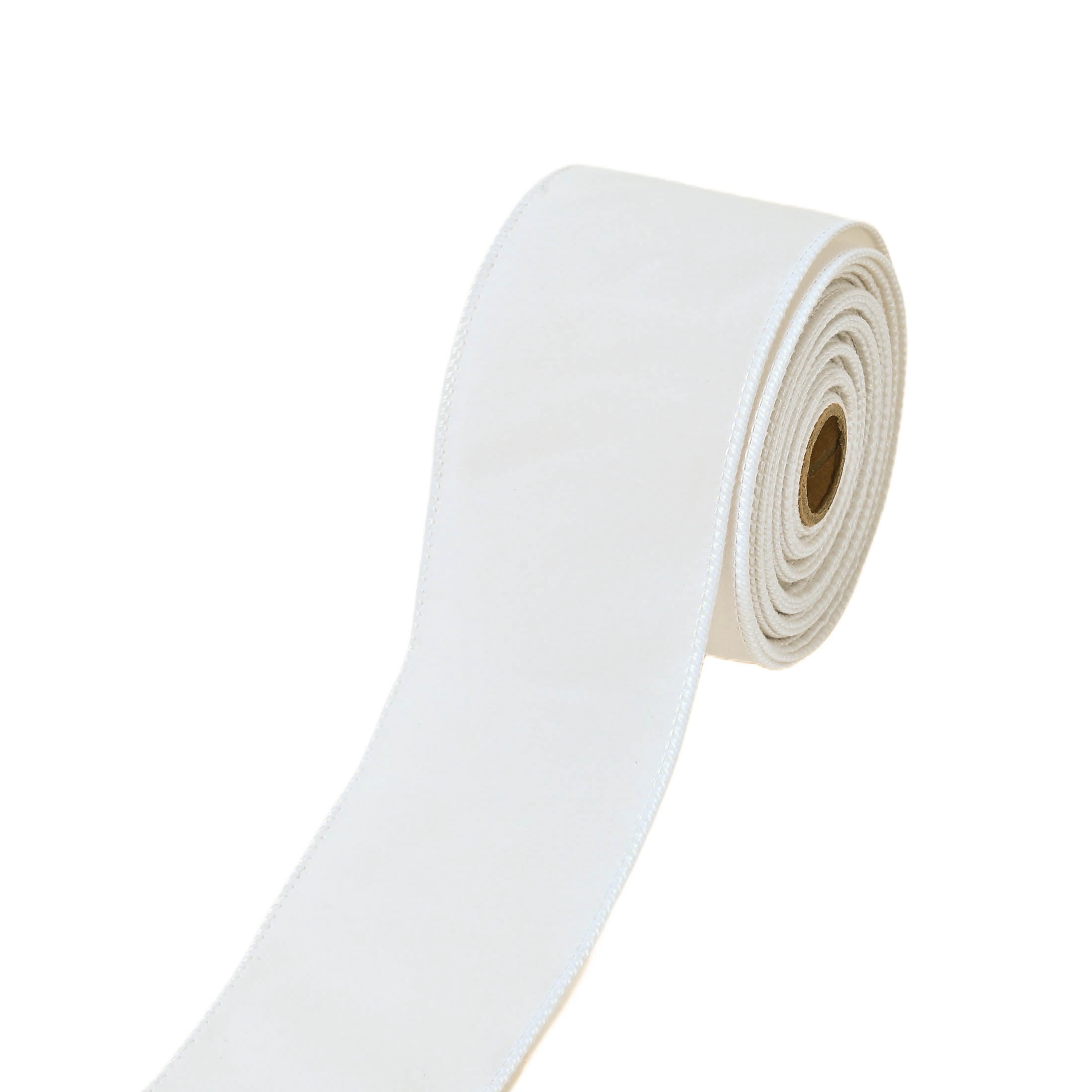 White Velvet-Feel Christmas Ribbon, 2.5" x 25', by Holiday Time