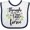 White and Navy, variant on Inktastic Though She Be but Little She is Fierce Shakespeare Girls Baby Bib