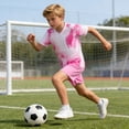 thumbnail image 4 of Amidoa Girls 2 Piece Outfits Summer Clothes Short Sleeve Cute T-Shirt and Casual Shorts Kids Clothing Sets Pink Size 2T, 4 of 7