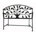 thumbnail image 3 of Hi-Line Gift Ltd 78683-BK Metal Garden Bench Tree Pattern-Black, 3 of 4