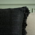 thumbnail image 3 of Safavieh Lumiza 20" x 20" Coastal Cotton Decorative Pillows, Black, 3 of 4
