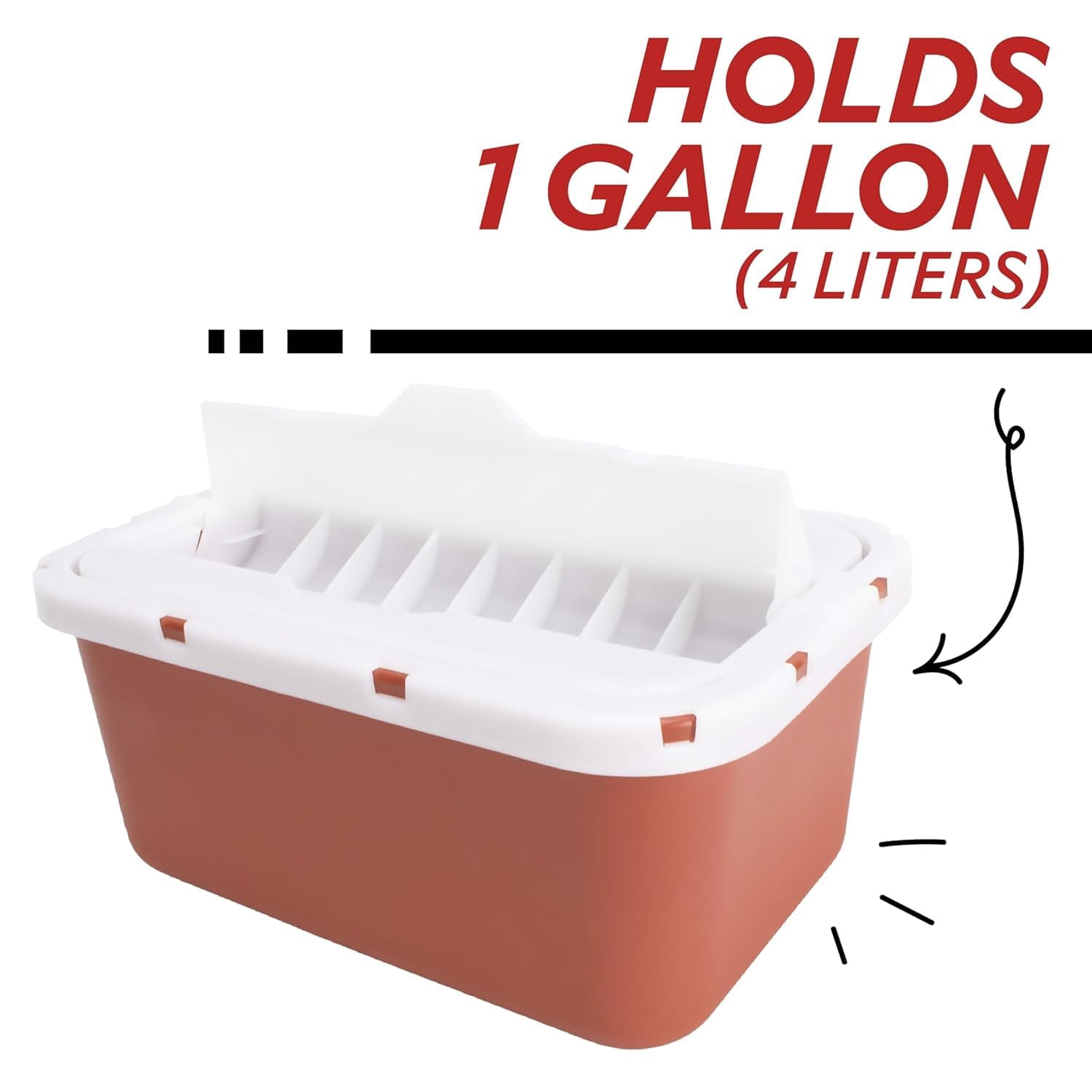Sharps Container for Home Use & Professional, 1 Gallon (5-Pack) with Locking Lid, Biohazard Needle and Syringe Disposal, Professional Medical Grade