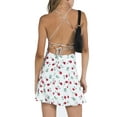 thumbnail image 3 of xiaxaixu Robe d'Été Courte à Fleurs Sans Manches Dos Nu Col en V Bretelles Spaghetti Robe Boho de Plage, 3 of 6