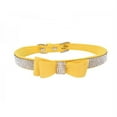 thumbnail image 1 of CNKOO Pet Dog Leather Rhinestones Bow Knot Collar Crystals Bling Diamonds for Small Medium Large Dogs, 1 of 5