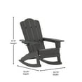 thumbnail image 4 of Flash Furniture Newport Adirondack Rocking Chair with Cup Holder Gray (LEHMP104431GY), 4 of 9
