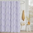 thumbnail image 3 of Shower Curtain Light Purple Lavender Silhouette Shower Curtains for Bathroom Decor, Waterproof Polyester Shower Curtain Set with Hooks, Extra Long 72" x 78" Spring Plant, 3 of 9