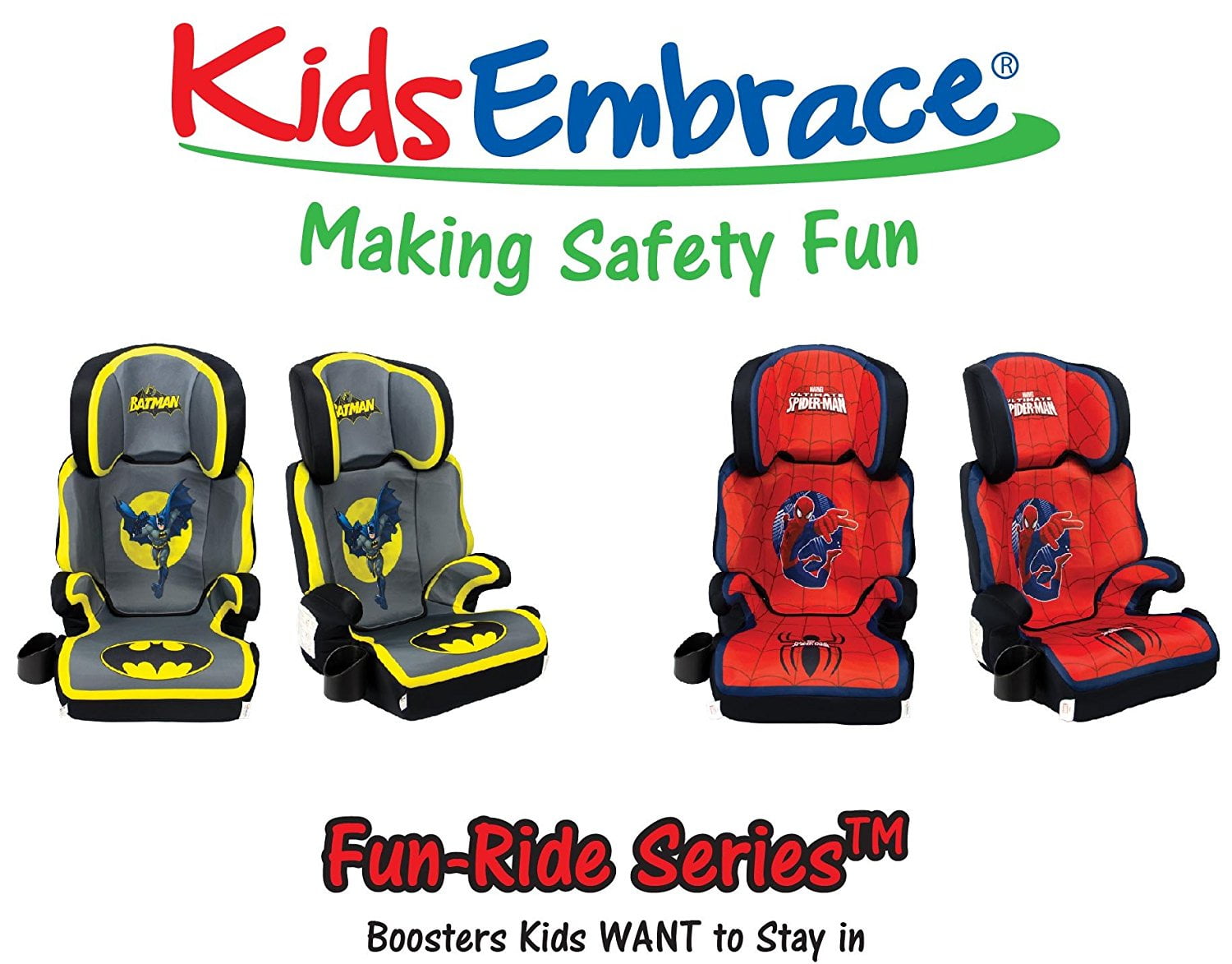 Wb Kidsembrace Belt Positioning Backless Booster Car Seat Supergirl Seats Kids Want To Stay In By Embrace