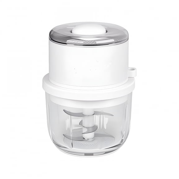CURYMAY Electric Garlic Chopper,350Ml Glass Bowl Mini Food Processor,Portable Veggie Chopper Onion Garlic Grinder,Wireless Blender for Ginger,Chili,Fruit,Meat,Etc