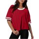 thumbnail image 1 of Camisetas Sobredimensionadas para Mujeres Gota Hombro Cuello Redondo Cultivo Top de Entrenamiento, Blusa de Verano Casual para Diario Y Fitness, 1 of 4