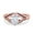 Rose, variant on Simulated Cubic Zirconia Size-5 Oval Wedding Ring 925, Sterling Silver